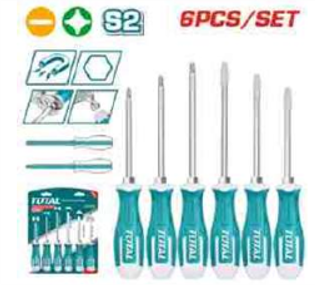 [THGSS2606] THGSS2606 Jgo desarmador DE GOLPE 6PCS INDUSTRIAL TOTAL