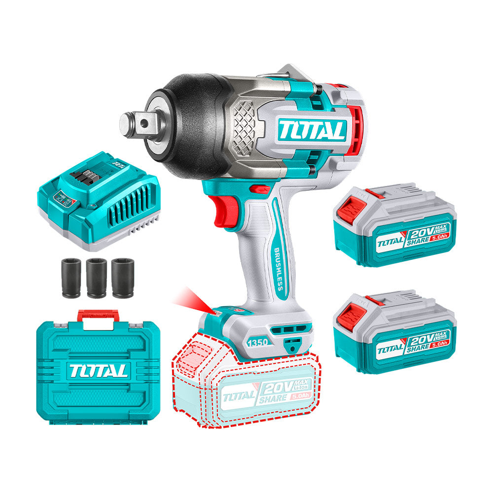 [TIWLI20135] TIWLI20135  Llave de Impacto 3/4" 20V BRUSHLESS 1350N.m. TOTAL