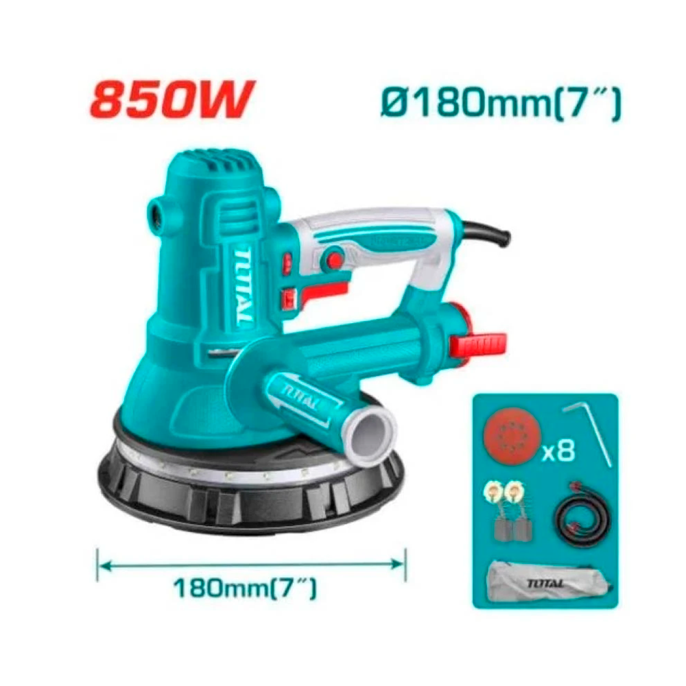 [TDWS10508] TDWS10508  Lijadora para pared 7" 850W TOTAL