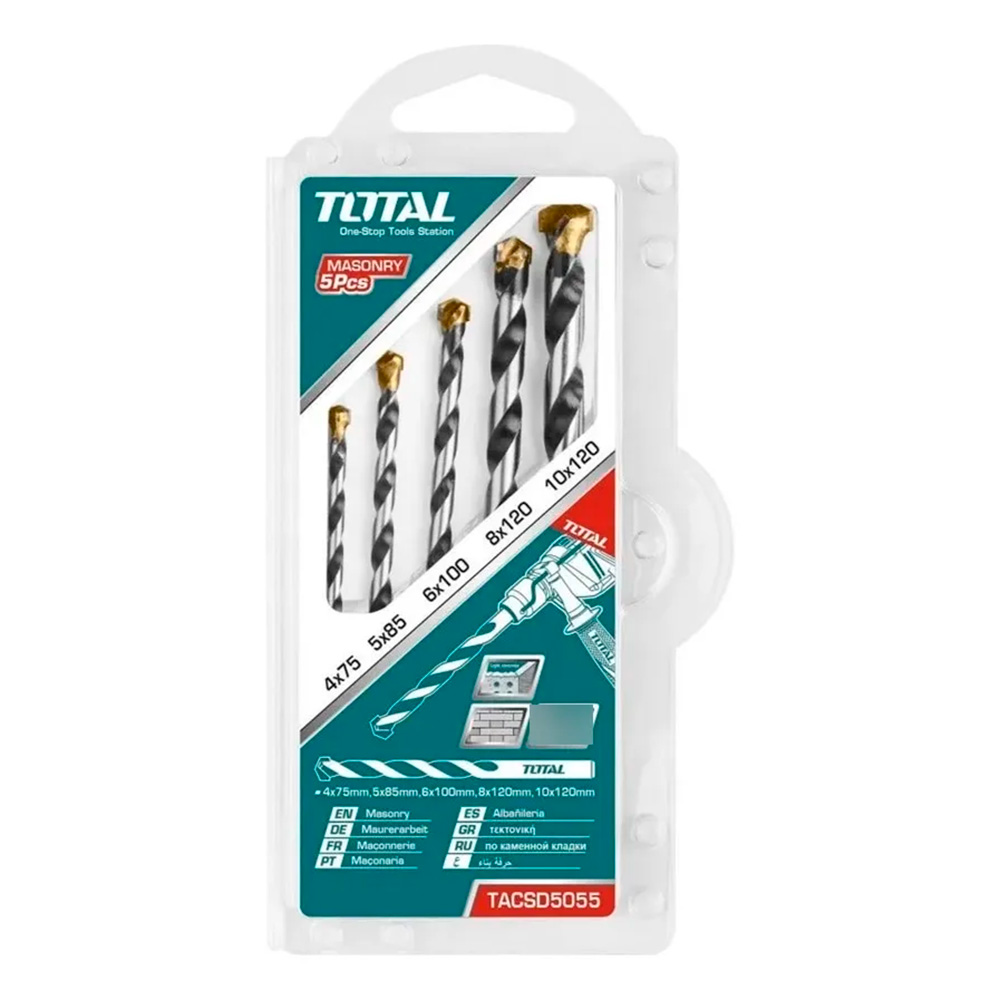 TACSD5055 Jgo x 5pcs Broca para concreto TOTAL