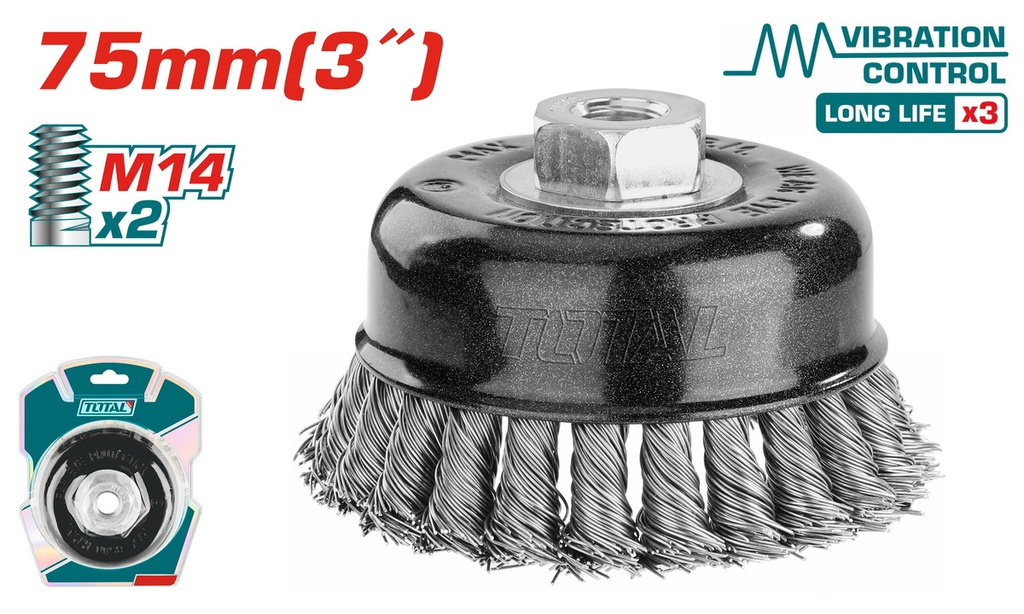 [TAC32035] TAC32035 Escobilla copa trenzada 3" INDUSTRIAL TOTAL