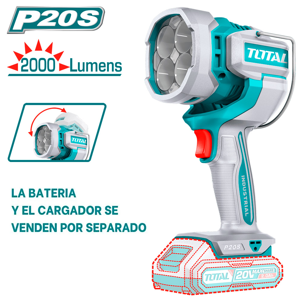 [TWLI2088] TWLI2088 Linterna de trabajo 2000L 20V TOTAL