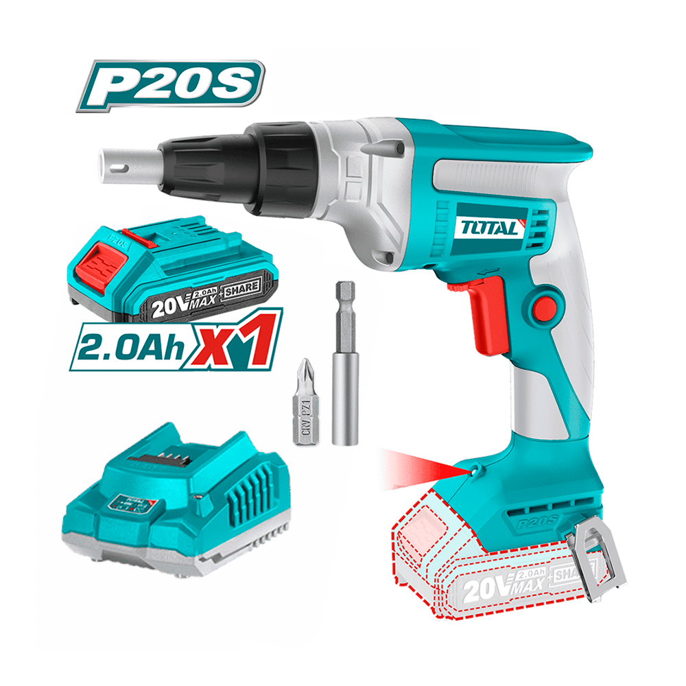 [TDSLI204200] TDSLI204200 Atornillador de Drywall 20V EQUIPO COMPLETO TOTAL