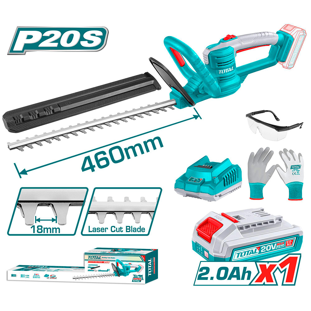 THTLI20461 Corta Seto LARGO 20v COMPLETO TOTAL