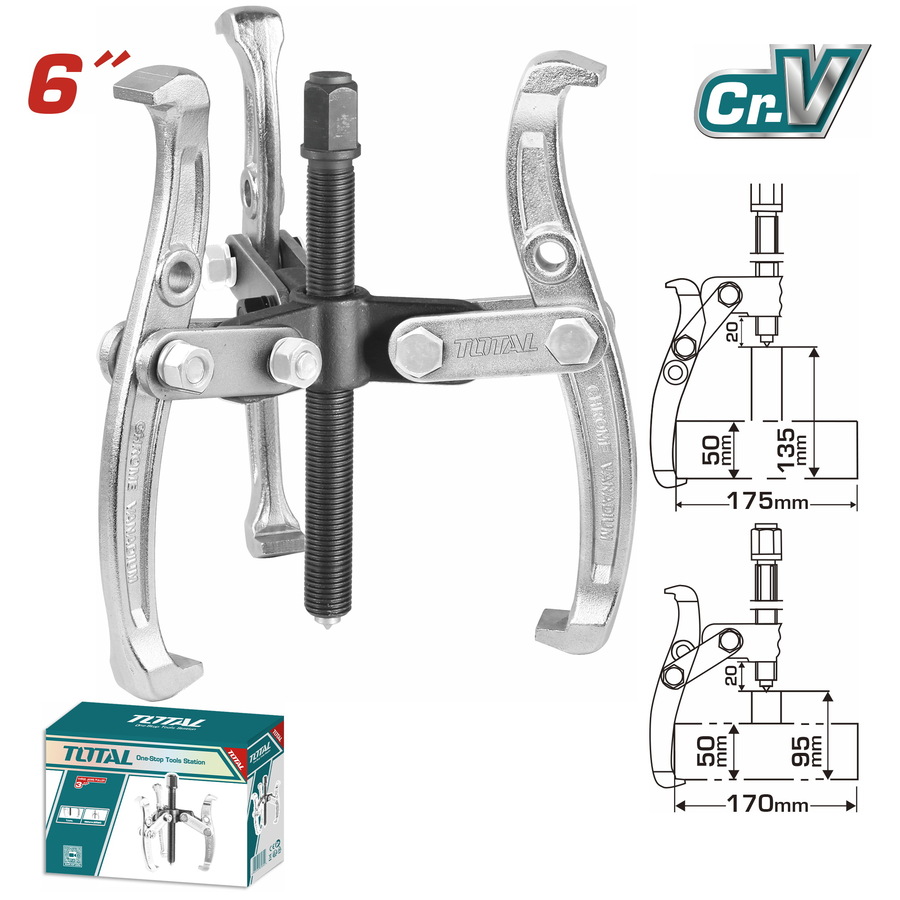 [THTGP366] THTGP366 Extractor de Rodajes 6" 6000Kg INDUSTRIAL TOTAL