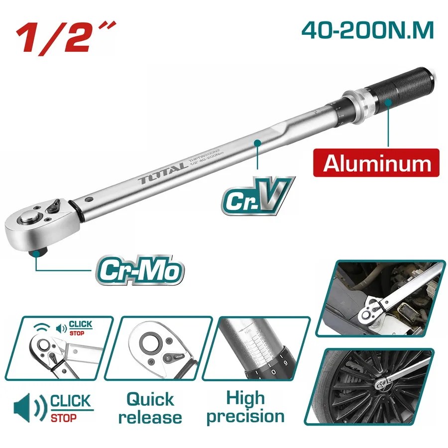 [THPTW200N2] THPTW200N2 Torquímetro 1/2" TOTAL, 40-200N.m TOTAL
