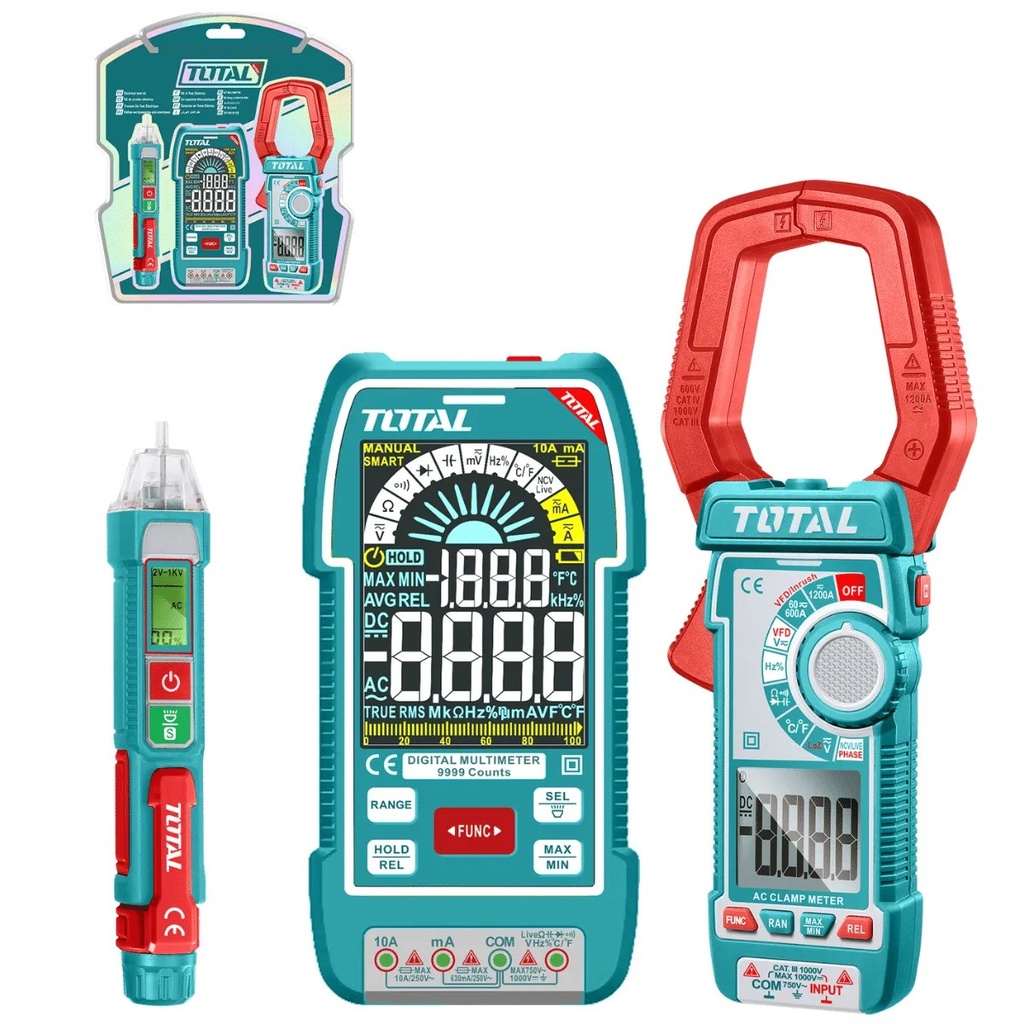 [TOS24069] TOS24069 Mega Combo x3pcs de Multitesters INDUSTRIALES TOTAL