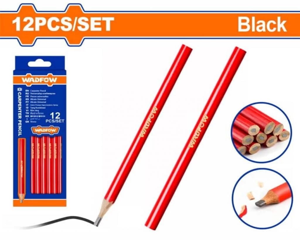 [WMQ1512] WMQ1512  Set x12pcs lapiz para carpintero WADFOW