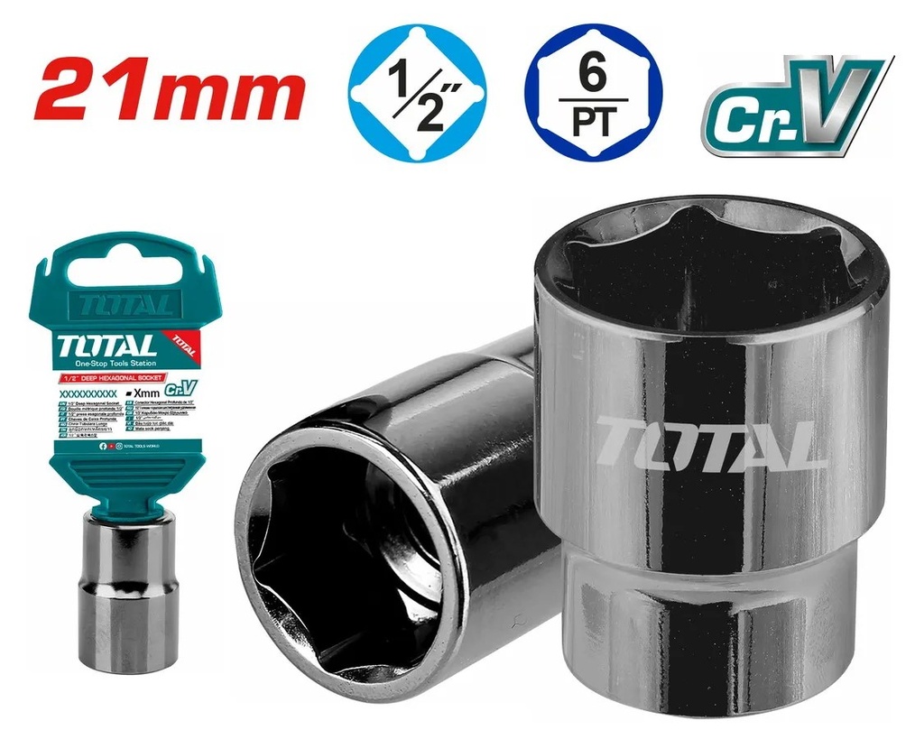 [THTST12211] THTST12211 Dado Hexagonal 1/2" 21mm