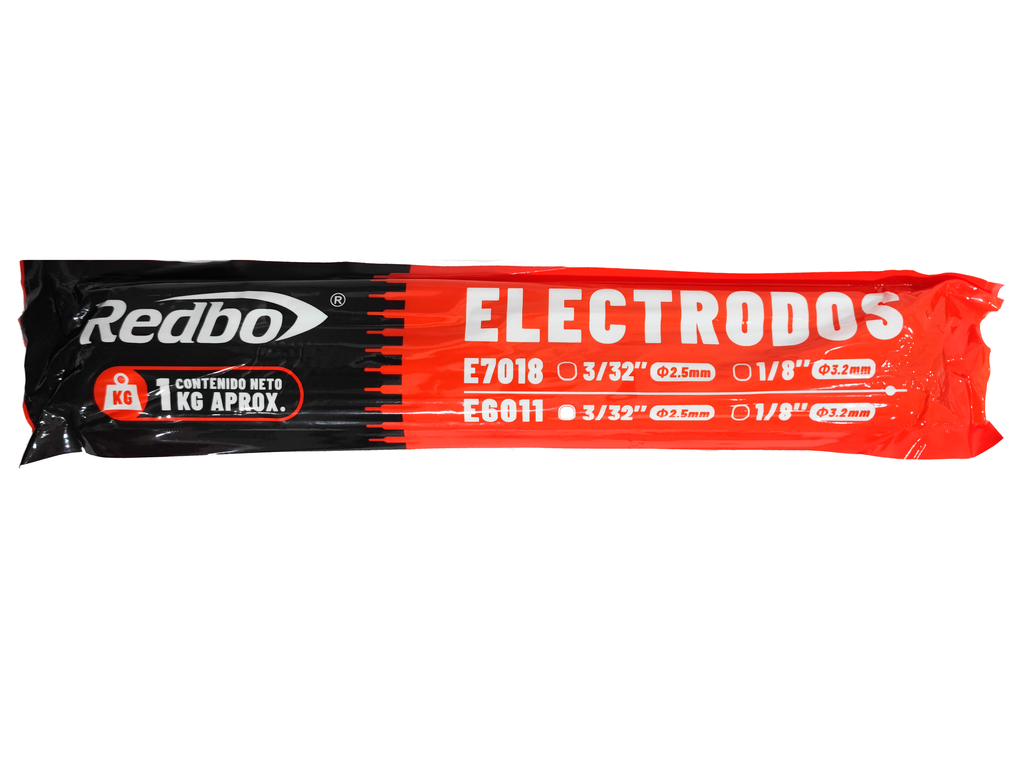 RB6108 RB6108 ELECTRODOS 6011 1/8 -1KG REDBO CON REVESTIMIENTO CELULOSICO PARA SOLDADURAS DE ACEROS AL CARBONO