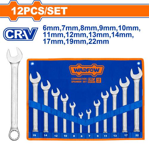 [WSP1M12] WSP1M12 Juegos de llaves boca-corona 6-22mm 12PCS