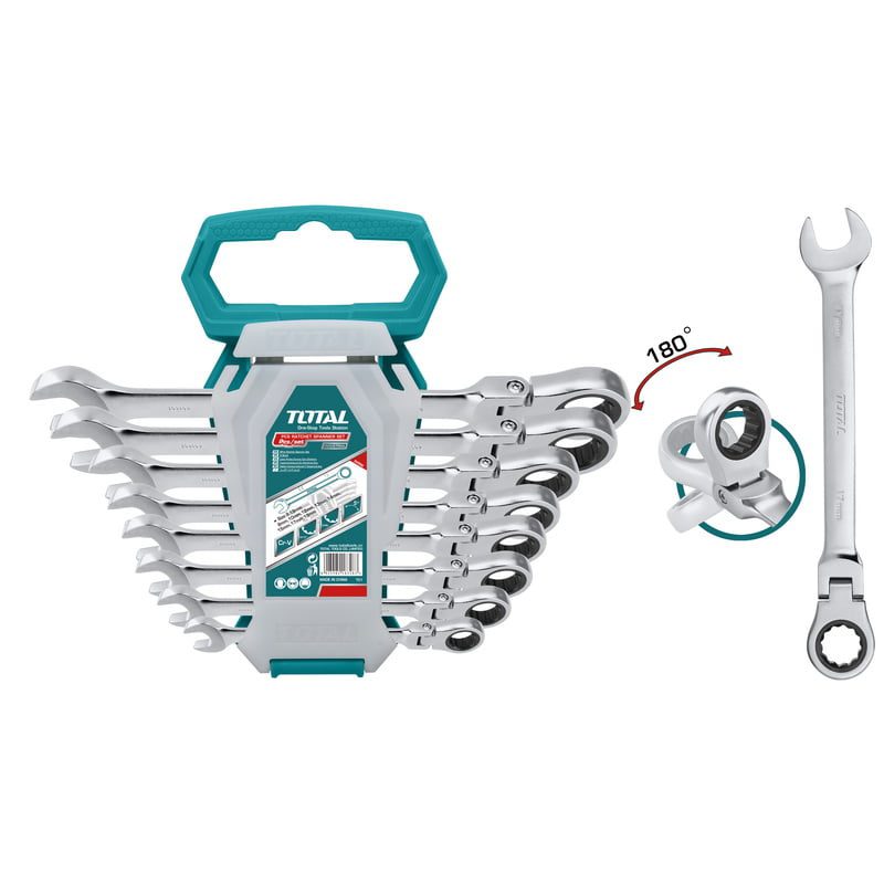 [THT102RK586] Tht102rk586 Jgo x 8pcs Llave Punta Corona con Chicharra Flexible TOTAL