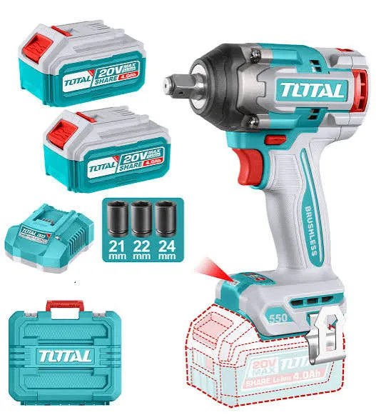 [TIWLI2055] TIWLI2055 Llave de Impacto 20V 550Nm BATERÍA Y CARGADOR