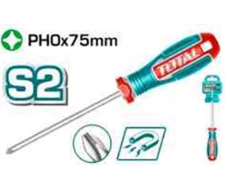 [TSDPH0075] TSDPH0075 Desarmador Plano PH0x75mm TOTAL