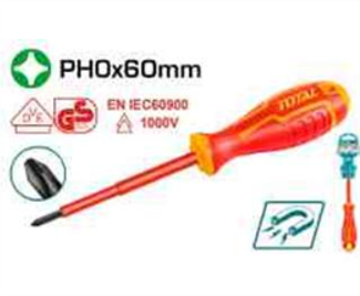 [THTISPH060] THTISPH060 Desarmador Estrella PH0 x60mm DIelectrico TOTAL