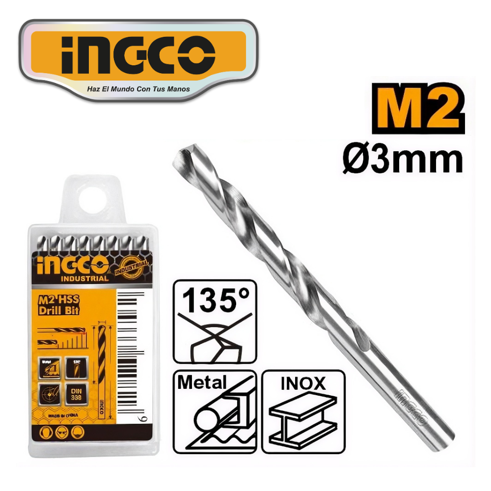 [DBT1110301] DBT1110301 Mecha Reforzada P/ Metal Hss 3mm 20pcs INGCO