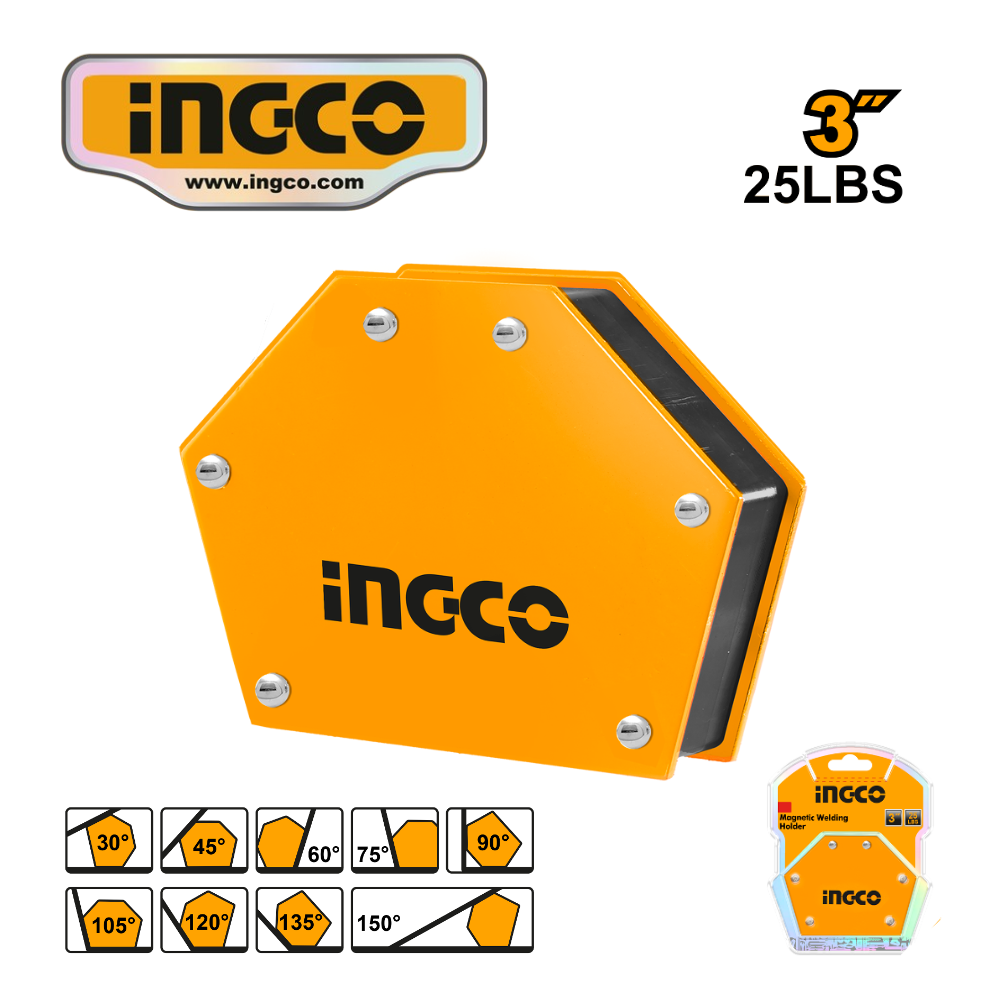 AMWH25032 ESCUADRA MAGNETICA 3" SOLDAR 25LBS INGCO