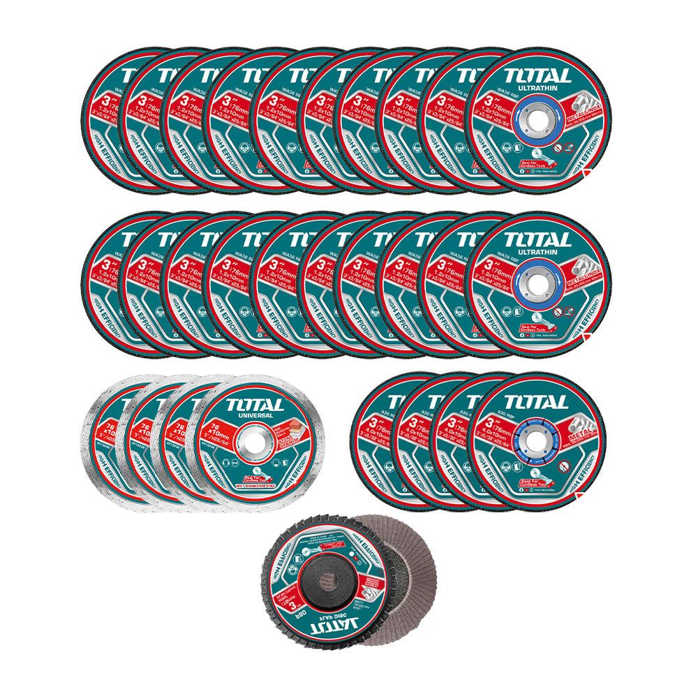 [TAC97630] TAC97630 Kit X 30PCS de Discos 3"TOTAL
