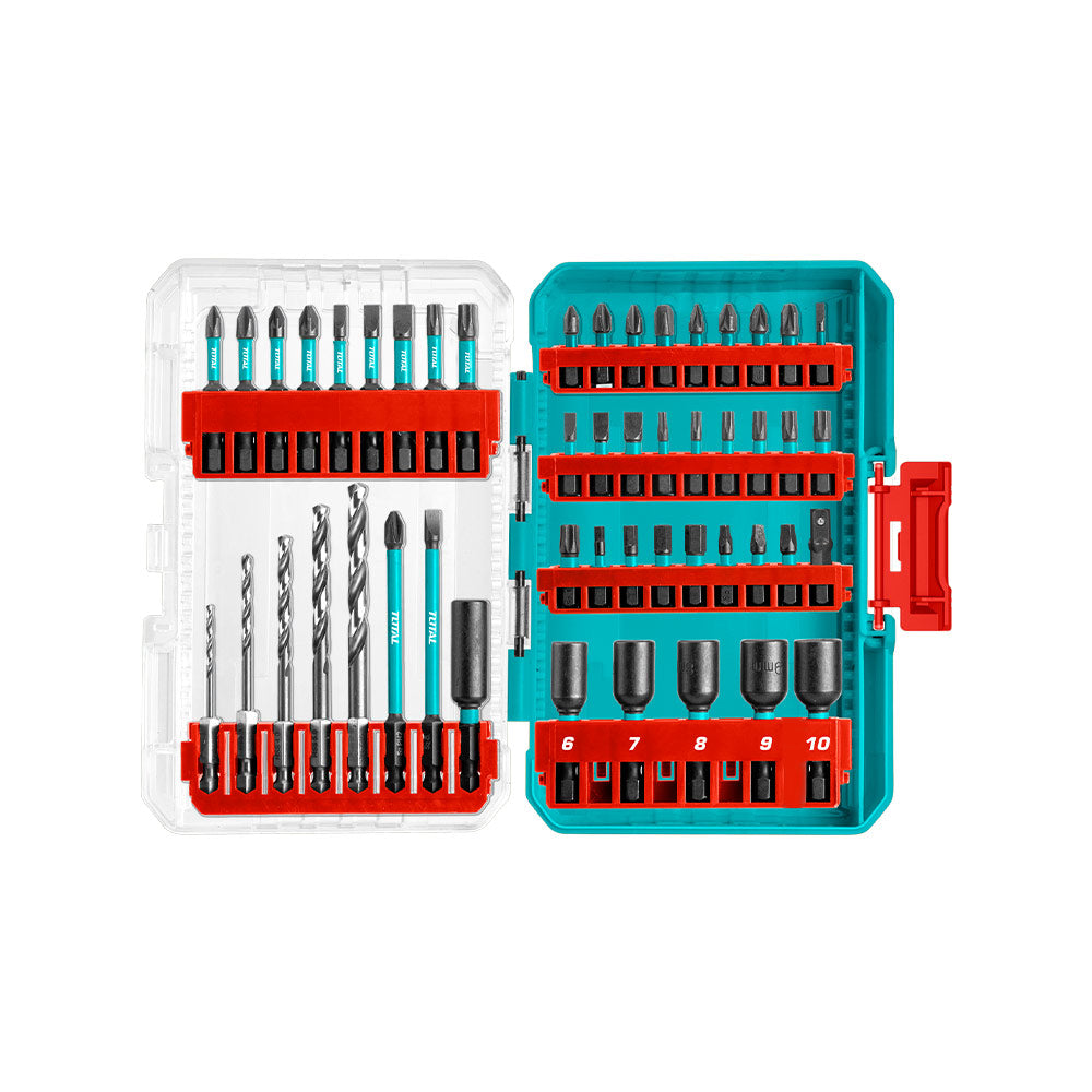 TACSDL24906 Jgo x49pcs Punteras de impacto y brocas TOTAL