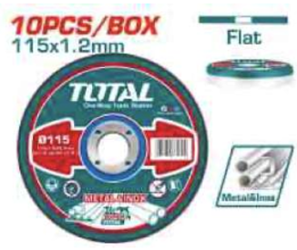 PRO-TAC2211155 Kit x 10 Disco corte METAL 4 1/2" X 1.2mmTOTAL