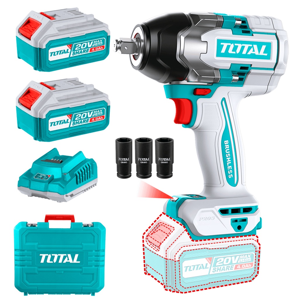 [TIWLI2085] TIWLI2085 Llave de Impacto 20V BRUSHLESS, 850Nm, 1/2"TOTAL